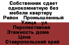 Собственник сдает однокомнатную без мебели квартиру  › Район ­ Промышленный › Улица ­ ул. Перспективная › Этажность дома ­ 1 › Цена ­ 7 000 - Ставропольский край, Ставрополь г. Недвижимость » Квартиры аренда   